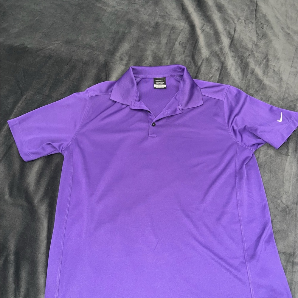 Nike Purple Polo Shirt Moisture-Wicking Relaxed Fit